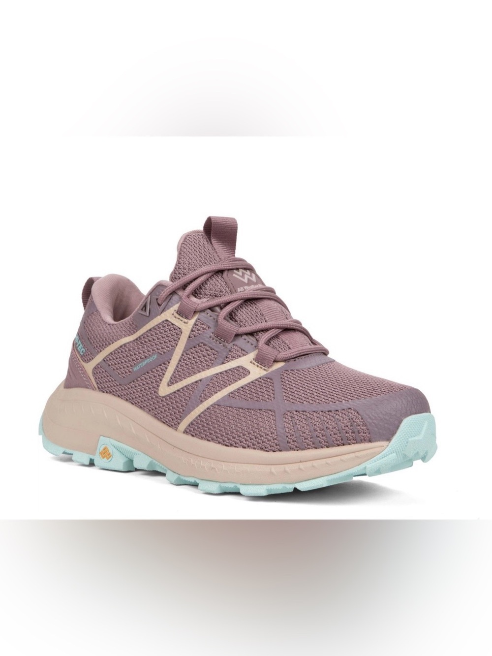 Hi-Tec Women's Purple Athletic Trail Shoe with Beige & Mint Accents Size 9
